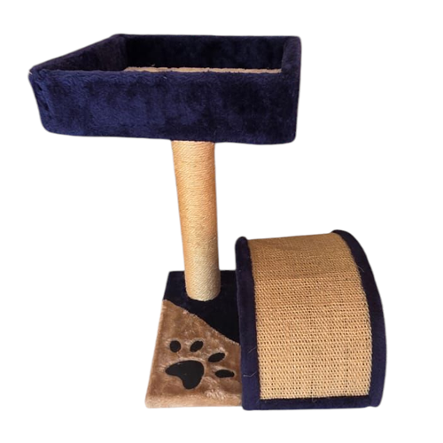 Rascador Azul Para Gato Felpa